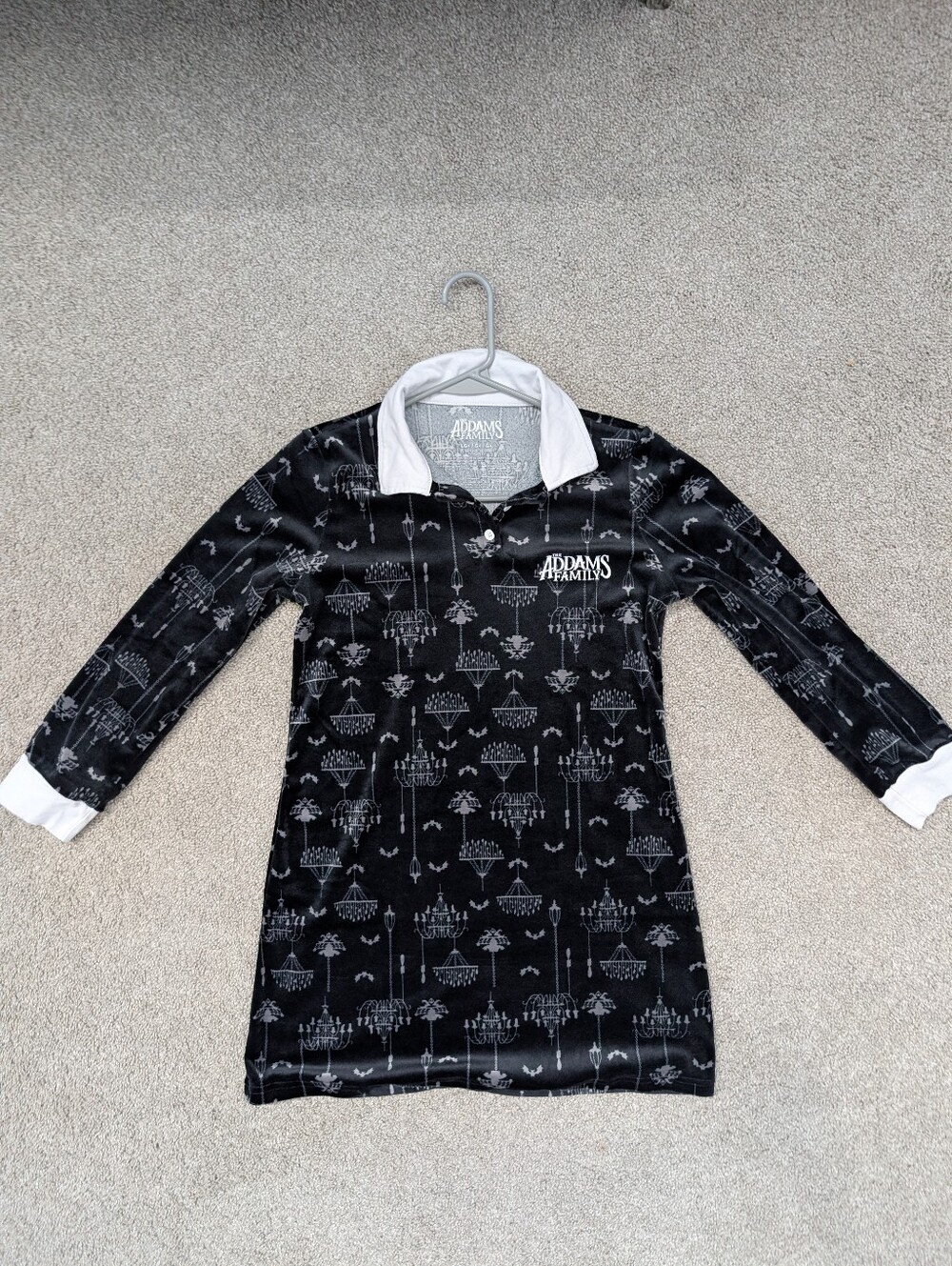 MAD Engine Wednesday Addams Family Black and White Chandelier-Print Kids Large